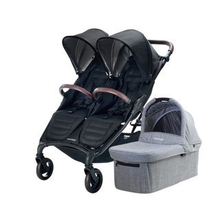Trend Duo Lightweight Double Stroller and Bassinet Newborn Bundle