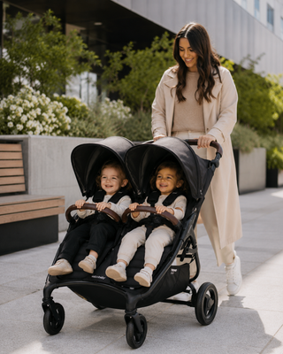 Trend Duo Lightweight Double Stroller and Bassinet Newborn Bundle