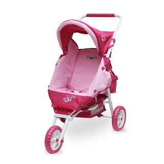 Mini Marathon Doll Stroller with Second Seat - Butterfly Pink image